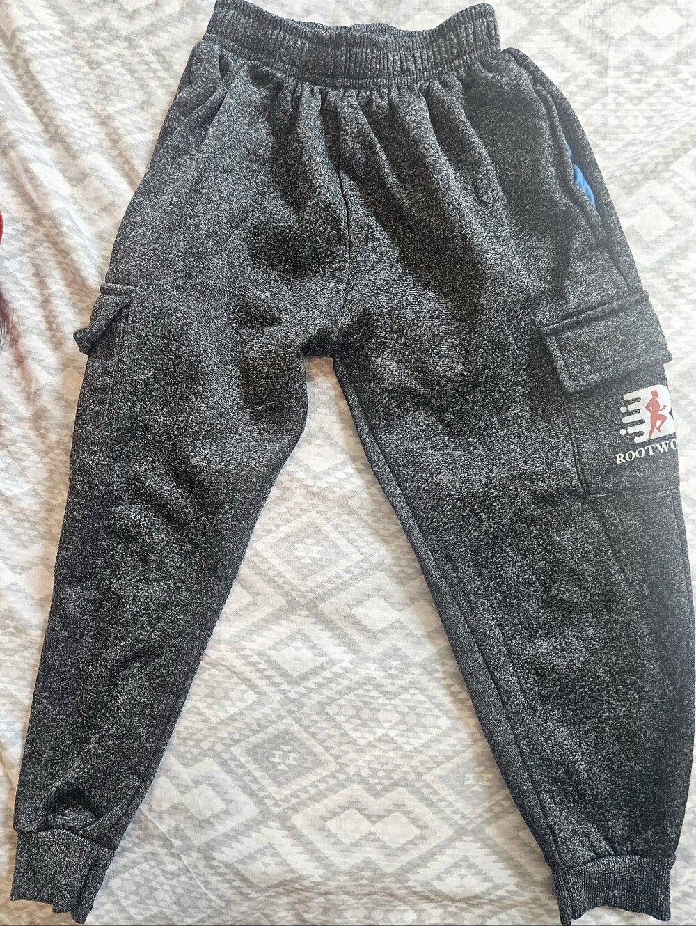 Boys' Black Cargo Joggers